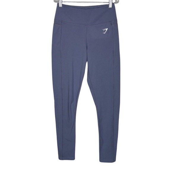 Gymshark Leggings Women Medium High Waisted Slate Lavender Purple Gym Athleisure - Picture 1 of 6